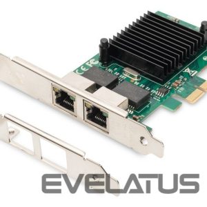 Kaabel Digitus  Gigabit Ethernet PCI Express Card, 2-port 32-bit, low profile bracket, Intel chipset DN-10132 