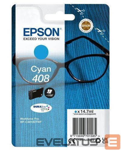 Tarvikud ja tarvikud EPSON DURABrite Ultra 408L Ink cartrige, Cyan