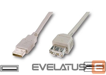 Kaabel Logilink USB 2.0 extensio cable, USB A female, USB A male, 3 m, Grey