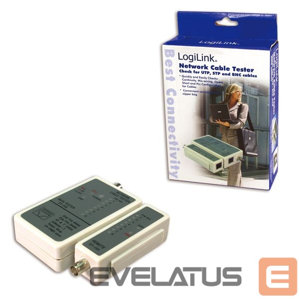 Server – muud tarvikud Logilink Cable tester for RJ45 and BNC with remote unit