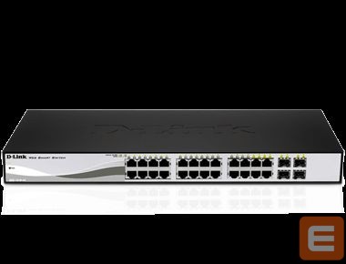 Server – muud tarvikud D-link DGS-1210-20, Gigabit Smart Switch with 16 10/100/1000Base-T ports and 4 Gigabit MiniGBIC (SFP) ports, 802.3x Flow Control, 802.3ad Link Aggregation, 802.1Q VLAN, 802.1p Priority Queues, Port mirroring,, Jumbo Frame support, 802.1D STP, ACL, LLDP, Cable Diagnostics, Auto Surveillance VLAN, Auto Voice VLAN,