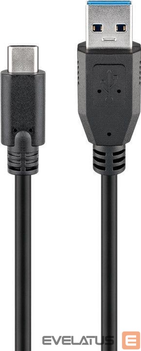 Kaabel Goobay 71221 USB-C to USB A 3.0 cable, black, 2m