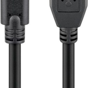 Kaabel Goobay  67995 USB-C to micro-B 3.0 cable  Round cable, SuperSpeed data transfer - The USB-C cable supports data transfer rates up to 5 Gbps - 10 times faster than USB 2.0; Quick charge function - USB-C charging cable for super-fast synchronisation and charging of USB-C enabled devices with a power of up to 15 W., 0.6 m, USB-C (male), micro-B 3.0, Black 