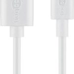 Kaabel Goobay  Micro USB charging and sync cable 43837 White, USB 2.0 micro male (type B), USB 2.0 male (type A) 