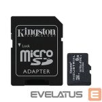 Mälukaardid Kingston  UHS-I 8 GB, microSDHC/SDXC Industrial Card, Flash memory class Class 10, UHS-I, U3, V30, A1, SD Adapter