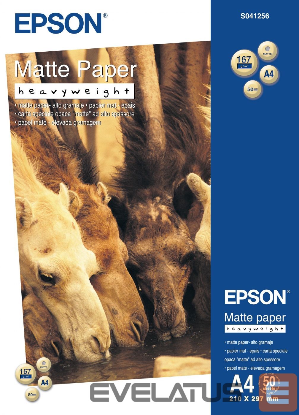 Kontoritarbed EPSON Matte Paper Heavy Weight, DIN A4, 167g/m², 50 Sheets