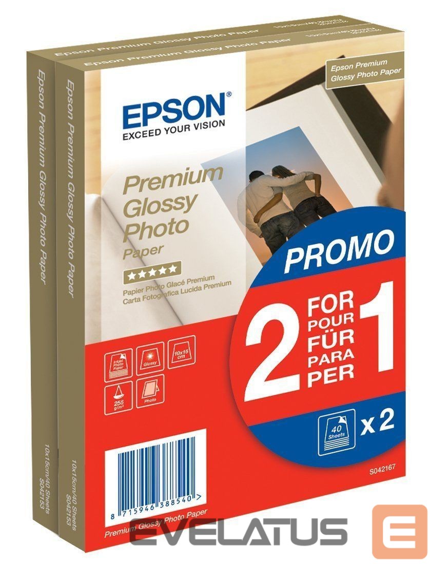 Kontoritarbed EPSON Premium Glossy Photo Paper 10x15, 255 g/m²