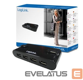 Ruuterid Logilink USB 2.0 Hub-4 port whit power adapter