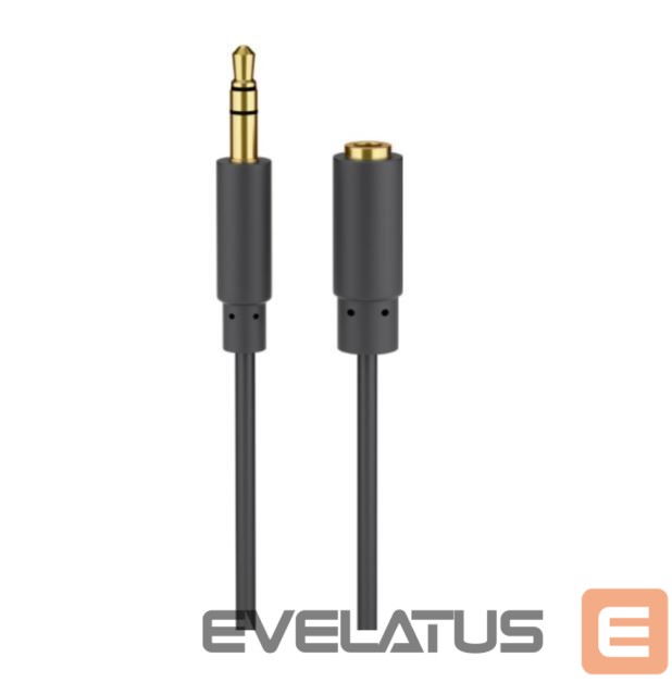 Kaabel Goobay Headphone and audio AUX extension cable; 3.5 mm; 3-pin; slim 97122