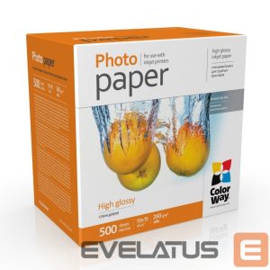 Kontoritarbed ColorWay  Photo Paper 	PG2605004R Glossy, White, 10 x 15 cm, 260 g/m²
