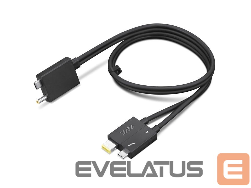 Kaabel Lenovo ThinkPad Thunderbolt 4 WorkStation Dock Split Cable 4X91K16970 Black, 0.7 m