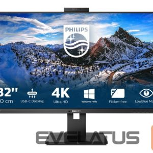 Monitorid Philips  Monitor 	329P1H 31.5 ", IPS, 4K UHD, 3840 x 2160, 16:9, 4 ms, 350 cd/m², Black, 60 Hz, HDMI ports quantity 2 