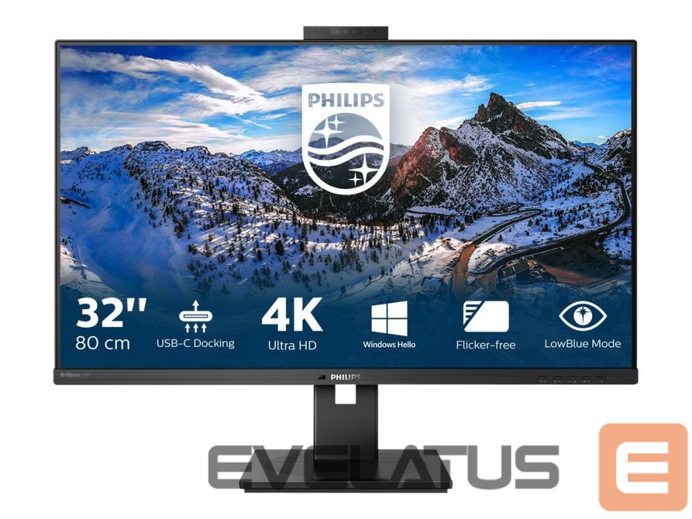 Monitorid Philips Monitor 329P1H 31.5 ", IPS, 4K UHD, 3840 x 2160, 16:9, 4 ms, 350 cd/m², Black, 60 Hz, HDMI ports quantity 2
