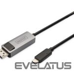 Kaabel Digitus  Bi-directional Adapter Cable DB-300334-020-S 2 m, Black, Display Port, USB-C 