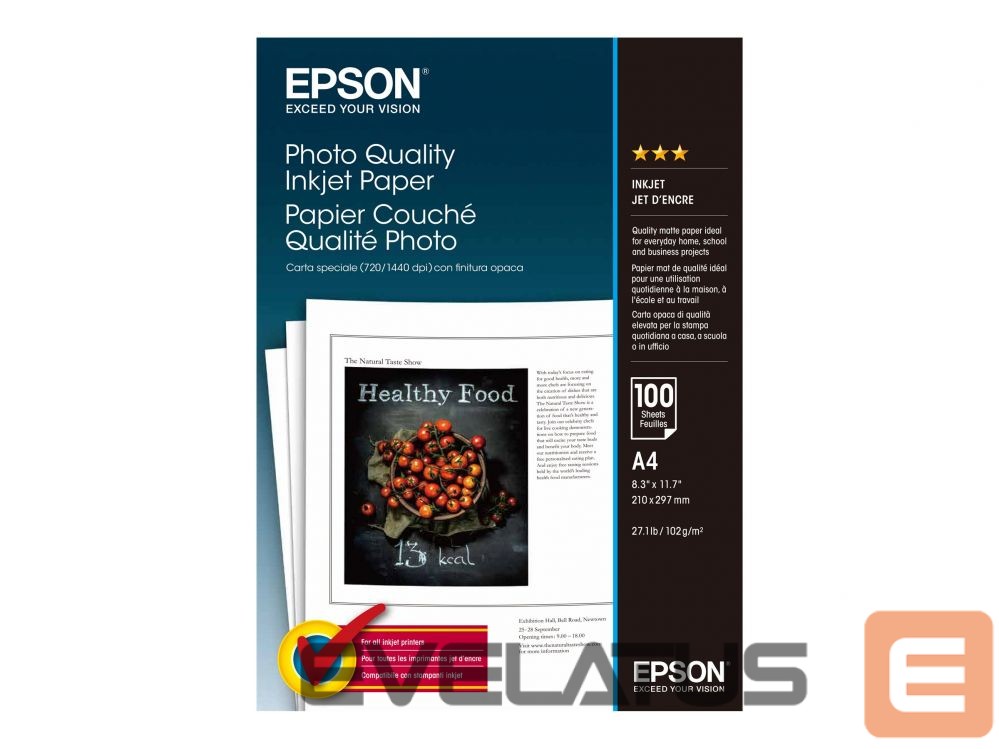 Kontoritarbed EPSON Photo Quality Inkjet Paper - A4 - 100 sheets