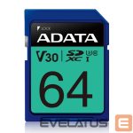 Mälukaardid ADATA  Premier Pro UHS-I SDXC 64 GB Flash memory class 10