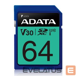 Mälukaardid ADATA  Premier Pro UHS-I SDXC 64 GB Flash memory class 10