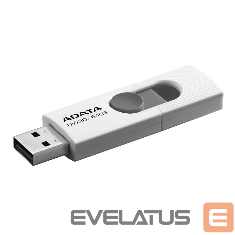 Mälupulk ADATA UV220 64 GB USB 2.0 White/Gray