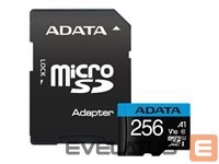 Mälukaardid ADATA  ADATA 256GB Micro SDXC V10 100MB/s + ad.