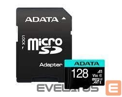 Muu arvutitarvik ADATA  MEMORY MICRO SDXC 128GB W/AD./AUSDX128GUI3V30SA2-RA1 