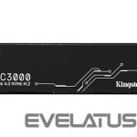 Kõvaketas SSD Kingston  SSD||KC3000|2TB|M.2|NVMe|3D TLC|Write speed 7000 MBytes/sec|Read speed 7000 MBytes/sec|MTBF 1800000 hours|SKC3000D/2048G 