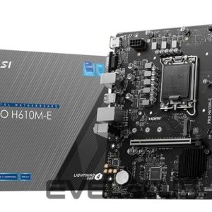 Intel protsessori emaplaat MSI  Mainboard||Intel H610|LGA1700|Micro-ATX|Memory DDR5|Memory slots 2|1xPCI-Express 1x|1xPCI-Express 16x|1xM.2|1x15pin D-sub|1xHDMI|4xUSB 2.0|2xUSB 3.2|1xPS/2|1xRJ45|3xAudio port|PROH610M-E 
