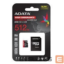 Muu arvutitarvik ADATA  MEMORY MICRO SDXC 512GB W/AD./AUSDX512GUI3V30SHA2-RA1 