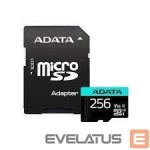Muu arvutitarvik ADATA  MEMORY MICRO SDXC 256GB W/AD./AUSDX256GUI3V30SA2-RA1 