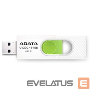 Mälupulk ADATA  MEMORY DRIVE FLASH USB3.1 64GB/WHITE AUV320-64G-RWHGN 