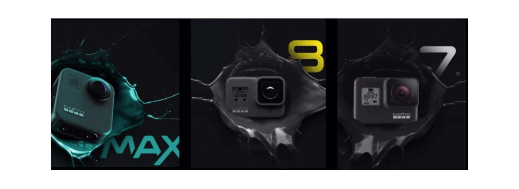 GoPro Max, GoPro Hero 8 ja GoPro Hero 7