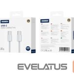 Kaabel Jellico  IP15 Woven Cotton iPhone 15 / 16 USB-C to USB-C Data & Fast PD 60W Charger Cable 1m White