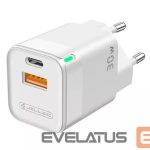 Adaptrid Jellico  C44 Mini PD 30W QC 3.0 Smart Adaptive Fast Charger with 1x USB-C (5-20V) / USB 3A White