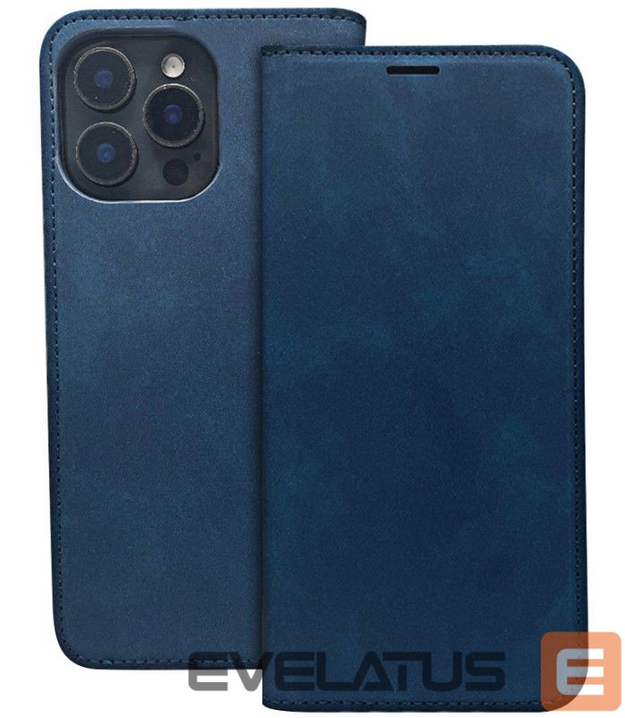 Kaaned - kaaned iLike Samsung Galaxy A35 5G Smart Suede case Navy Blue
