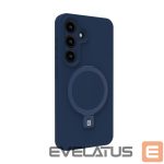 Tagakaaned Evelatus Samsung Galaxy S25 Premium Magnetic with Stand Soft Touch Silicone Case Midnight Blue