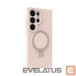 Tagakaaned Evelatus Samsung Galaxy S25 Ultra Premium Magnetic with Stand Soft Touch Silicone Case Pink Sand