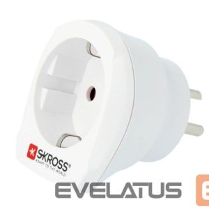 Adaptrid Skross  Travel adapter CA EU to DEN - Europe to Denmark White