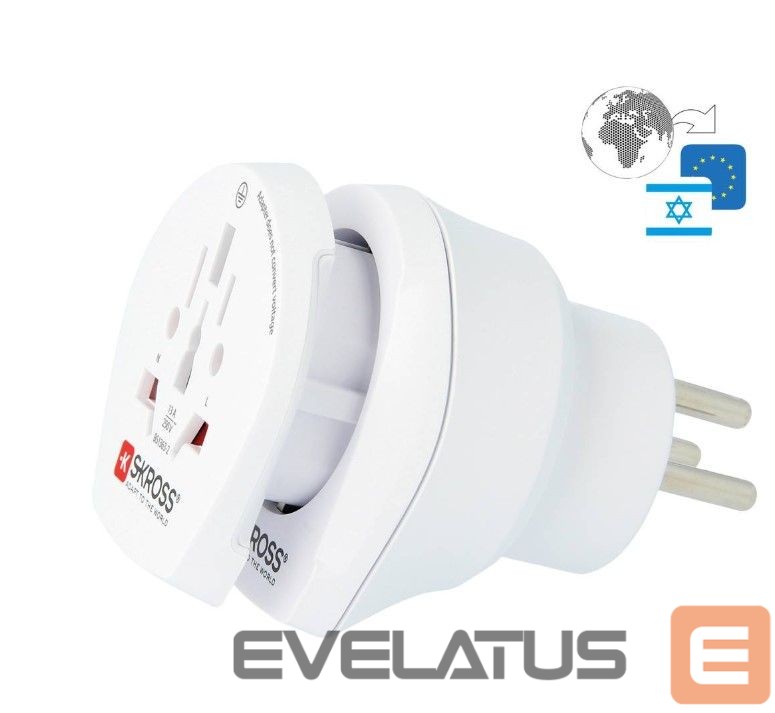 Adaptrid Skross Travel adapter CO W to ISR White