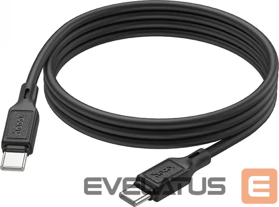 Kaabel Hoco X90 Cool 60W silicone charging data cable for Type-C to Type-C Black