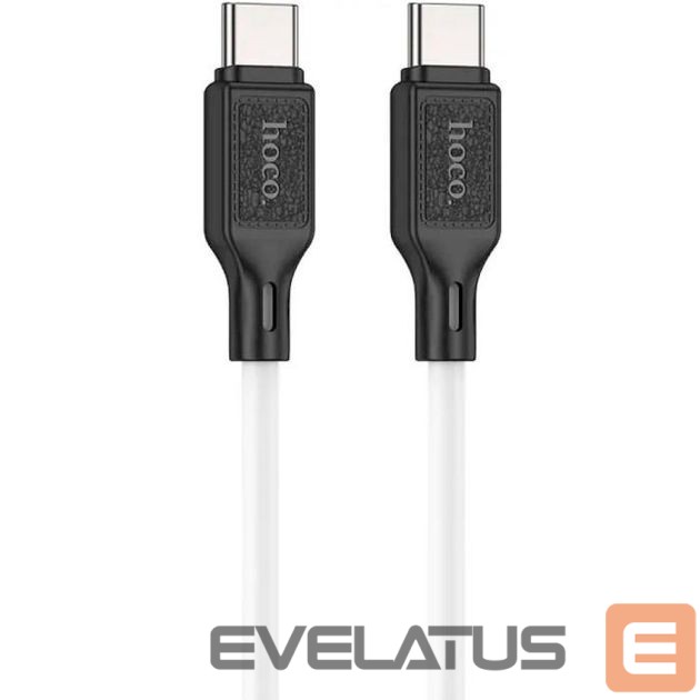 Kaabel Hoco X90 Cool 60W silicone charging data cable for Type-C to Type-C White