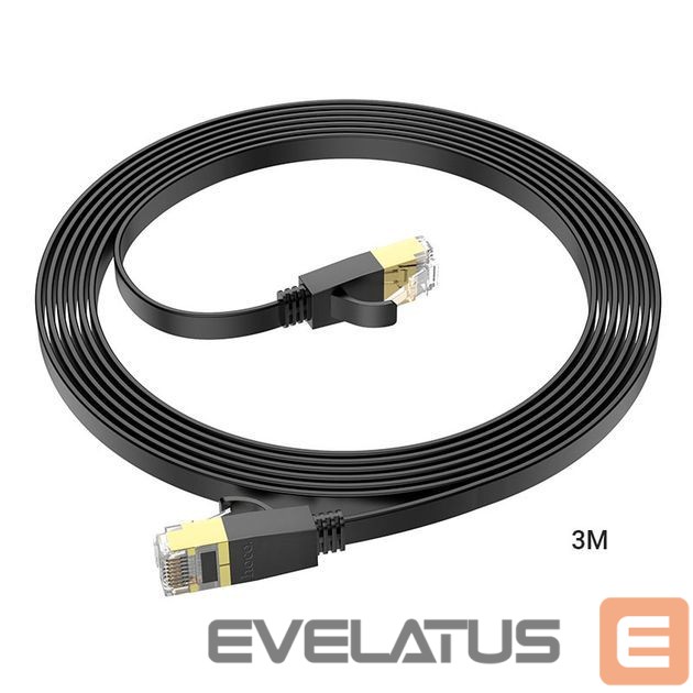 Kaabel Hoco US07 General pure copper flat network cable(L=3M) Black
