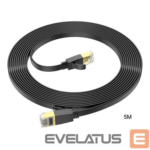 Kaabel Hoco US07 General pure copper flat network cable(L=5M) Black
