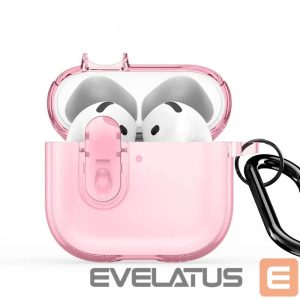 Korpus kõrvaklappidele Dux Ducis Apple AirPods 4 PECL Series PC+TPU Cover with Hook Pink