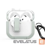 Korpus kõrvaklappidele Dux Ducis - AirPods 4 PECP Series PC+TPU Cover with Hook White Green