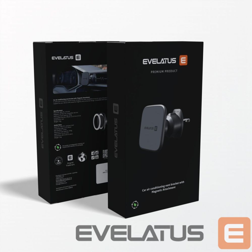Automaatne hoidja Evelatus Car air conditioning vent bracket with MagSafe C2+KAC001 Black