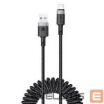Kaabel Acefast  C14-04 USB-A - USB-C Cable Spring 480Mb/s 3A 1.2m spring charging data cable Black