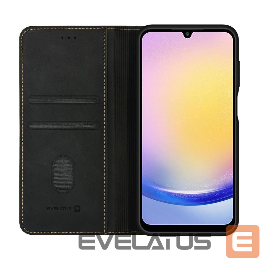 Kaaned - kaaned Evelatus Samsung Galaxy A25 Book Case Folio Black