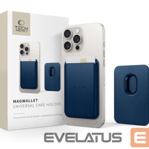 Universaal mobiiltasku Tech-Protect Universal MAGWALLET MAGSAFE UNIVERSAL MAGNETIC CARD HOLDER Navy Blue
