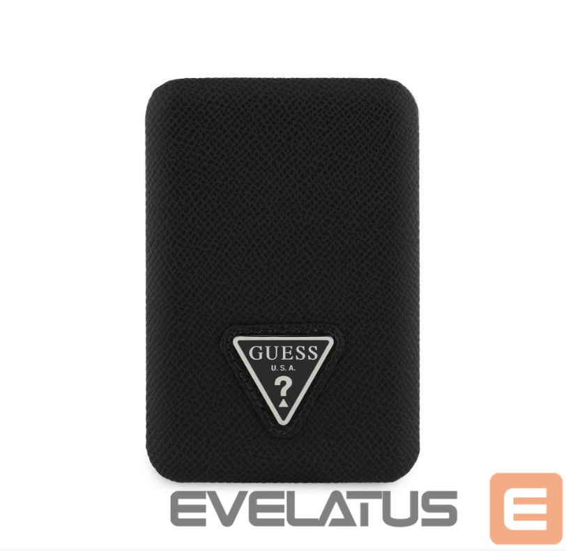Väline aku Guess PU Grained Triangle Logo MagSafe Powerbank 5000mAh Black