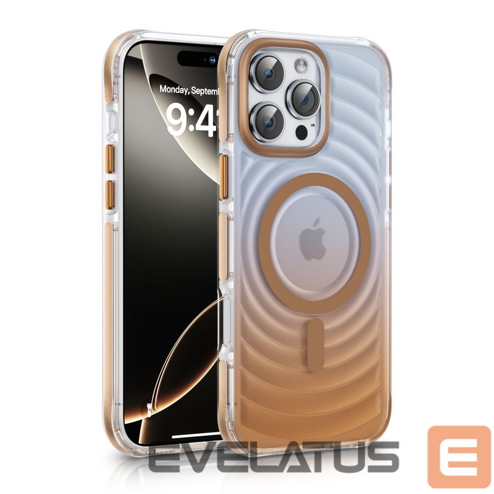 Tagakaaned Evelatus Apple iPhone 16 Pro EchoWave Clear MagSafe Gold