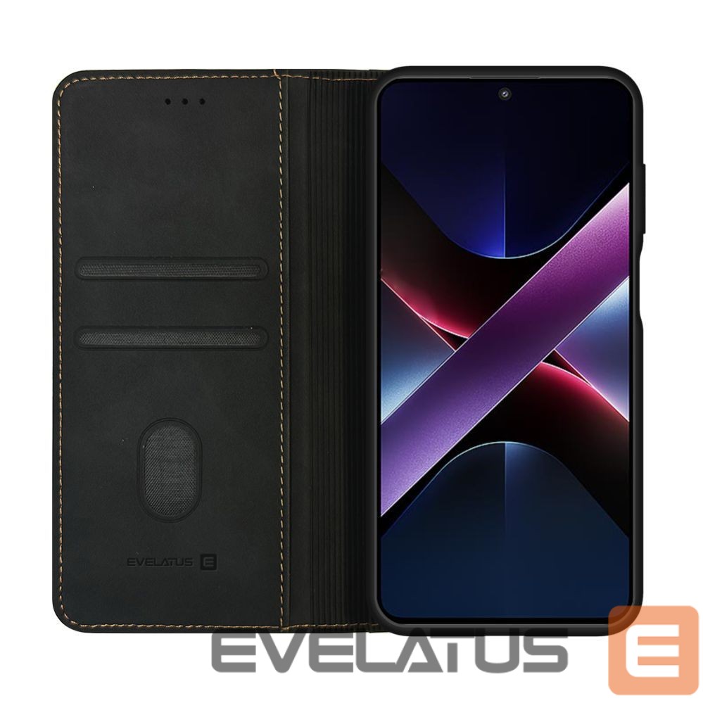 Kaaned - kaaned Evelatus Xiaomi Poco X7 Pro Book Case Folio Black